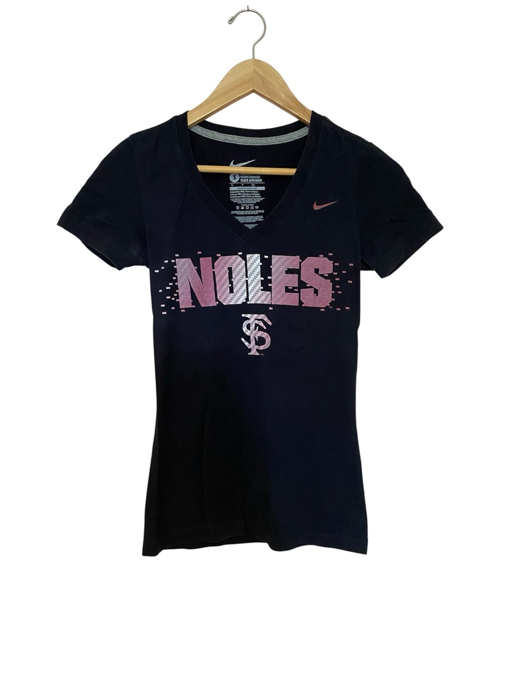 Nike Women’s Black V-Neck FSU Seminoles Graphic Tee